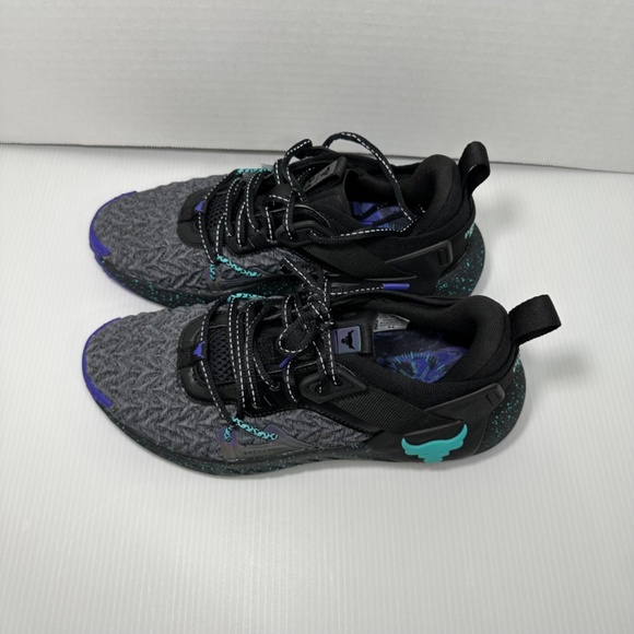 Under Armour Project Rock 6 UA Black Neptune Cross Training Shoe New Size 8 - Picture 3 of 10